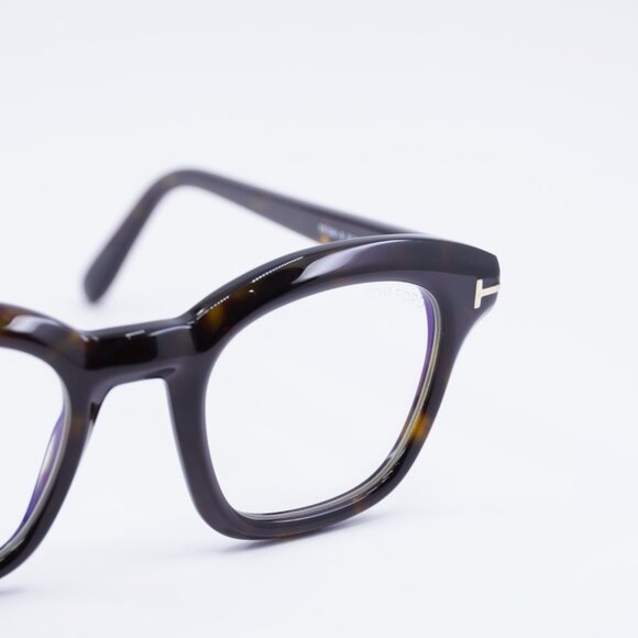 Tom Ford FT5961-B 052 Eyeglasses Havana 49mm Square Frame, Blue Light Block - Picture 2 of 10